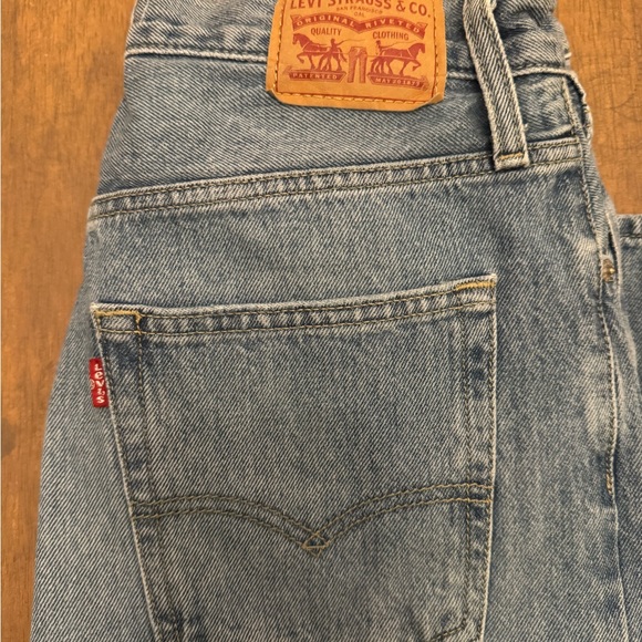 Signature by Levi Strauss Light Blue Distressed Flare Jeans - Picture 3 of 3